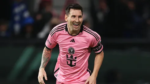 Lionel Messi celebrates.