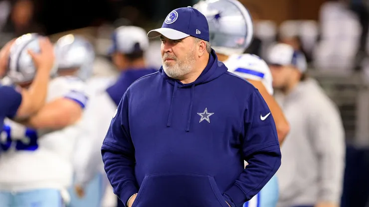 Head coach Mike McCarthy of the Dallas Cowboys watches action prior to the NFC Wild Card Playoff game against the Green Bay Packers at AT&T Stadium on January 14, 2024 in Arlington, Texas.