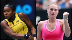 Coco Gauff of the United States and Marta Kostyuk of Ukraine