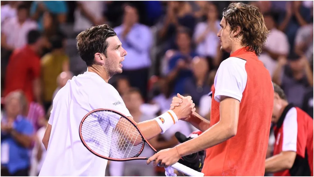 Cameron Norrie congratulates Alexander Zverev – Minas Panagiotakis/Getty Images