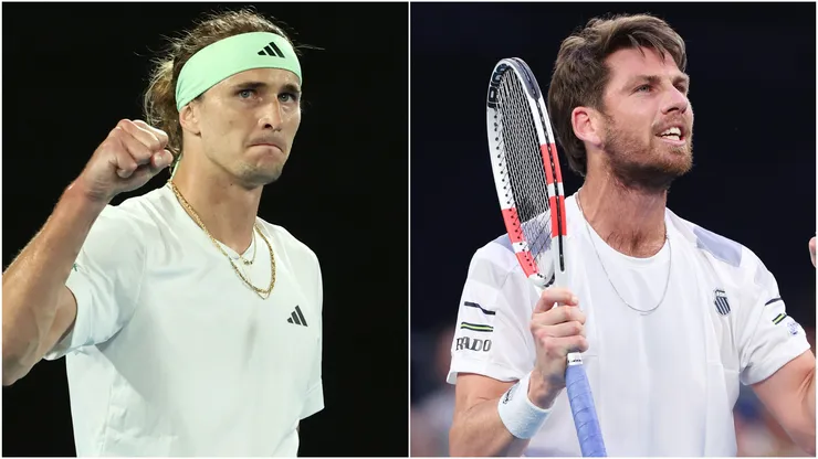 Alexander Zverev of Germany and Cameron Norrie of Great Britain