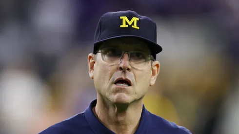 Jim Harbaugh with Michigan