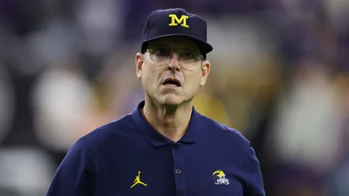 Jim Harbaugh, coach of the Michigan Wolverines