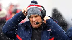 New England Patriots former head coach Bill Belichick looks on in the first half at Gillette Stadium on January 07, 2024 in Foxborough, Massachusetts.