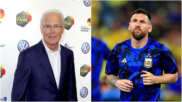 Franz Beckenbauer (left) and Lionel Messi