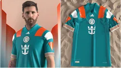Inter Miami's jersey designs of Lionel Messi with Dolphins on social media