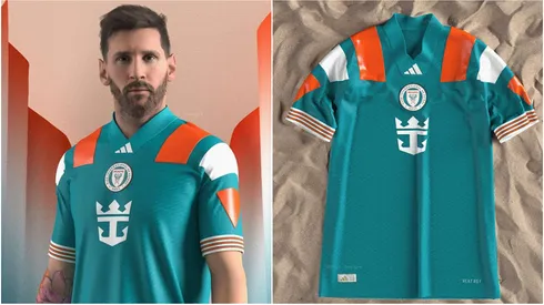 Inter Miami's jersey designs of Lionel Messi with Dolphins on social media