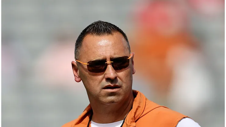 Head coach Steve Sarkisian of the Texas Longhorns