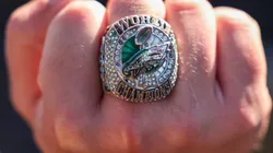 A fan's ring during the Philadelphia Eagles Super Bowl Championship Parade in 2025.