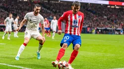 Angel Correa of Atletico Madrid seen in action during the football match valid for the semi-final of the Copa del Rey tournament between Atletico Madrid and Athletic Bilbao played at Estadio Metropolitano in Madrid, Spain.