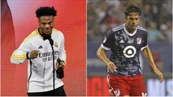 Speed (left) and Kaka.