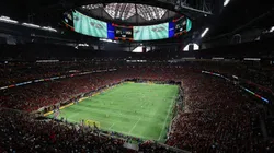 A view of Mercedes-Benz Stadium, home to the Copa America 2024 inaugural game.