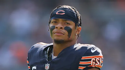 Justin Fields quarterback of the Chicago Bears