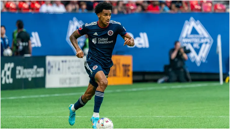 Dylan Borrero #27 of the New England Revolution