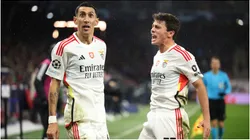 Angel Di Maria of SL Benfica celebrates after scoring
