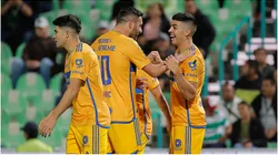 Juan Brunetta of Tigres celebrates after scoring
