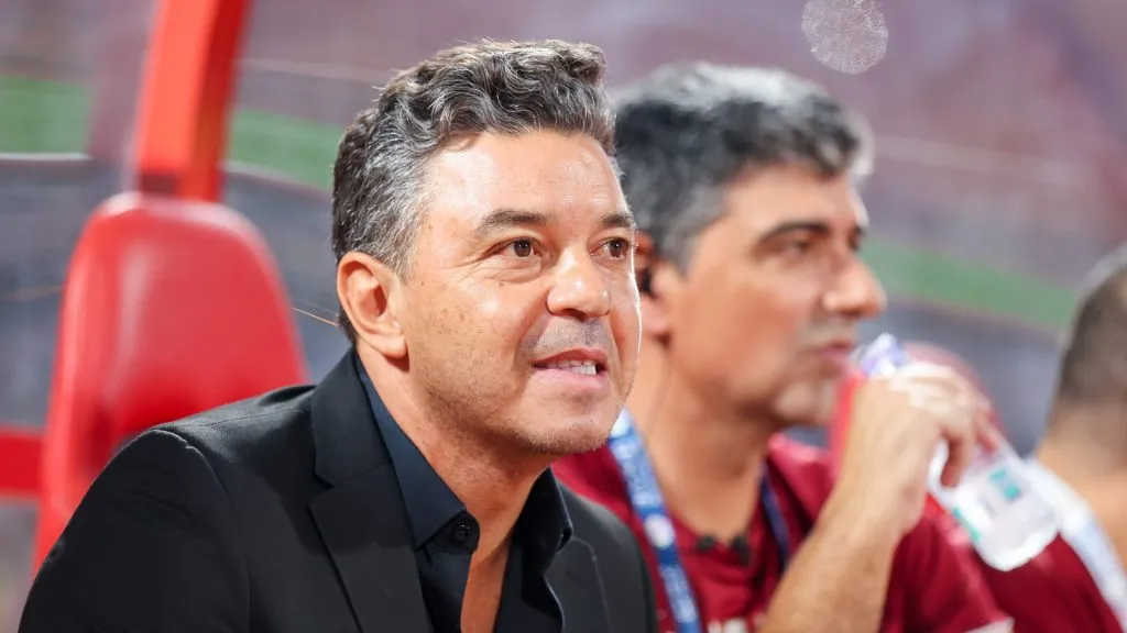 Marcelo Gallardo, coach of Al Ittihad, looks on during the Saudi Pro League match between Al-Ittihad and Al-Khaleej at King Abdulaziz Sport City Stadium on November 30, 2023 in Mecca, Saudi Arabia.