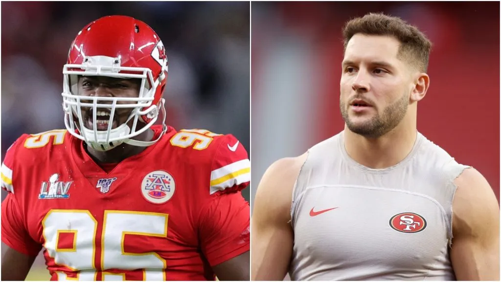 Chris Jones (left) and Nick Bosa