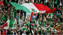 Mexican fans perform a Mexican wave