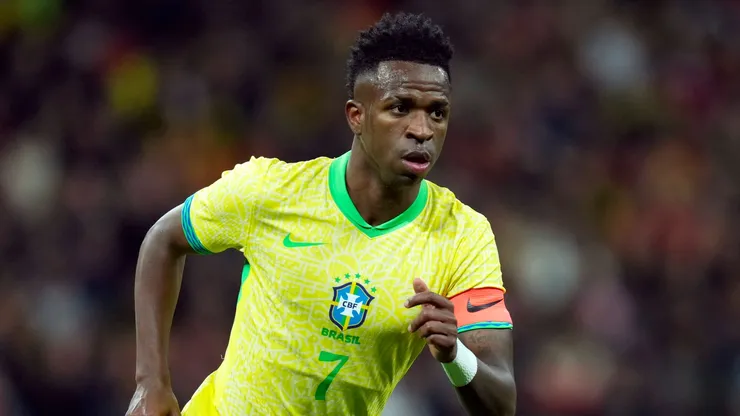 Vinicius Junior in action for Brazil against Spain.