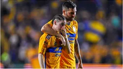 Andre-Pierre Gignac and Marcelo Flores of Tigres