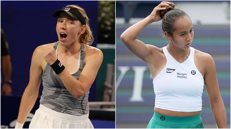 Yekaterina Aleksandrova (L) and Jessica Pegula (R)