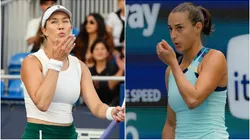 Danielle Collins (L) and Caroline Garcia (R)