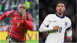 Doku of Belgium (L) and Bellingham of England (R)