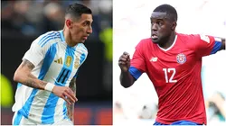 Angel Di Maria (left) and Joel Campbell.