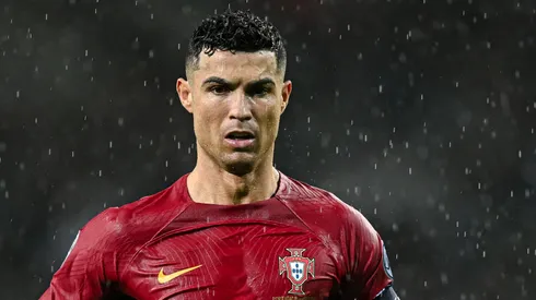 Cristiano Ronaldo of Portugal looks during the UEFA EURO 2024 European qualifier match between Portugal and Slovakia at Estadio do Dragao on October 13, 2023 in Porto, Portugal.