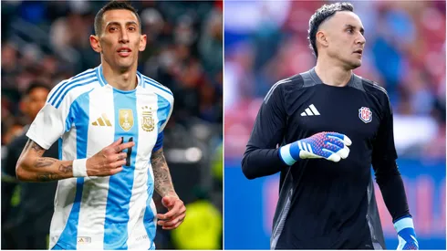 Angel Di Maria (L) and Keylor Navas (R)