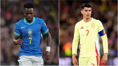 Vinicius Jr (L) and Alvaro Morata (R)