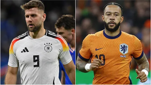 Niclas Fuellkrug (L) and Memphis Depay (R)