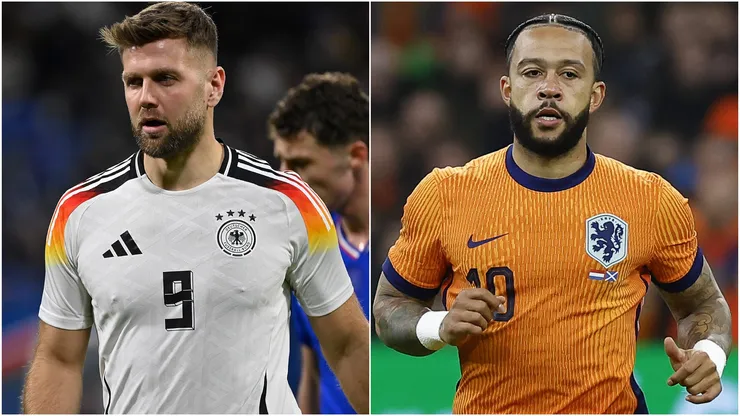 Niclas Fuellkrug (L) and Memphis Depay (R)