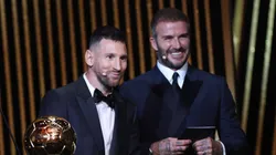 Messi (left) and Beckham