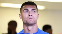 Cristiano Ronaldo of Al Nassr looks on prior to the Saudi Pro League match between Al-Ahli SFC and Al-Nassr at King Abdullah Sports City on March 15, 2024 in Jeddah, Saudi Arabia.