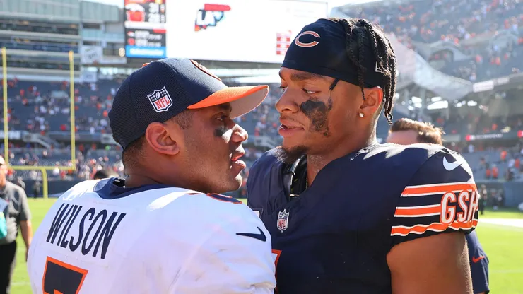 Justin Fields and Russell Wilson