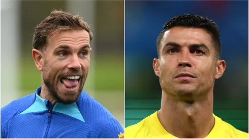 Jordan Henderson and Cristiano Ronaldo