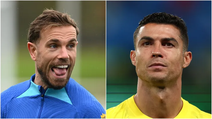 Jordan Henderson and Cristiano Ronaldo