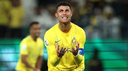 Cristiano Ronaldo of Al Nassr reacts during the AFC Champions League Quarter Final 2nd Leg match between Al-Nassr and Al Ain at Al -Awwal Stadium on March 11, 2024 in Riyadh, Saudi Arabia.