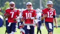 Jacoby Brissett, Jimmy Garoppolo, and Tom Brady.