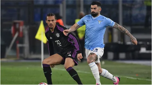 Leroy Sane from F.C. Bayern Munchen and Elseid Hysaj from S.S. Lazio