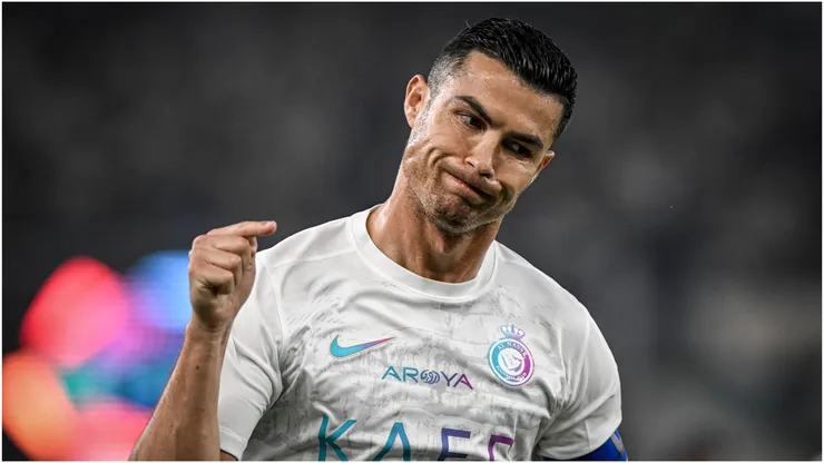 Cristiano Ronaldo of Al-Nassr celebrates after scoring