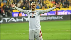 Mauro Icardi of Galatasaray celebrates after scoring