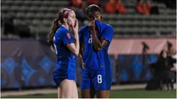 Rose Lavelle and Jsadyn Shaw of the United States