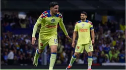 Diego Valdes celebrates his goal for America