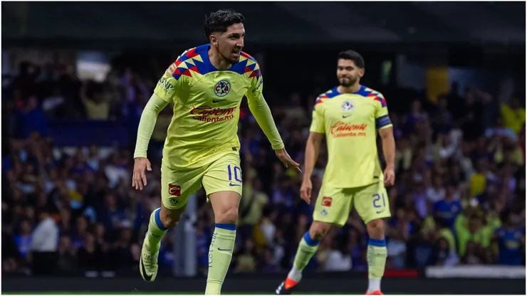 Diego Valdes celebrates his goal for America