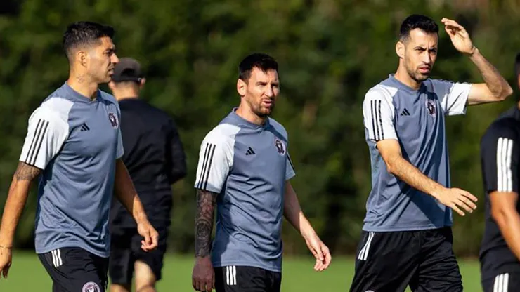 Suarez, Messi and Busquets