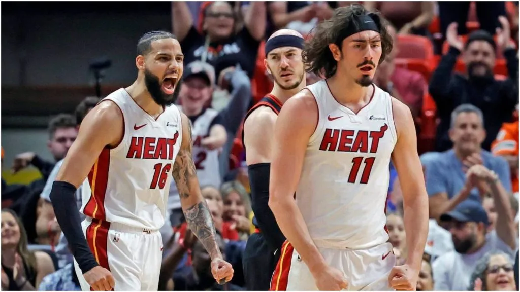 Miami Heat guard Jaime Jaquez Jr. and forward Caleb Martin – IMAGO / ZUMA Wire