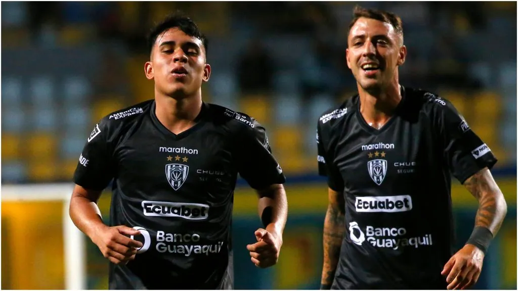 Independiente del Valle player Kendry Paez celebrates his goal – IMAGO / Photosport